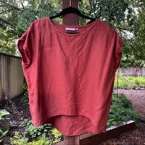 [ONLY CHILD] Rust Linen Alta Top
